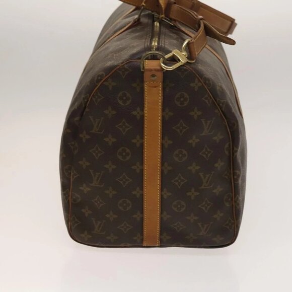 LOUIS VUITTON Monogram Keepall Bandouliere 55 Boston Bag M41414 LV Auth 134849 - Picture 6 of 16